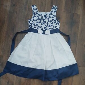 Jona Michelle Navy and White Floral Dress